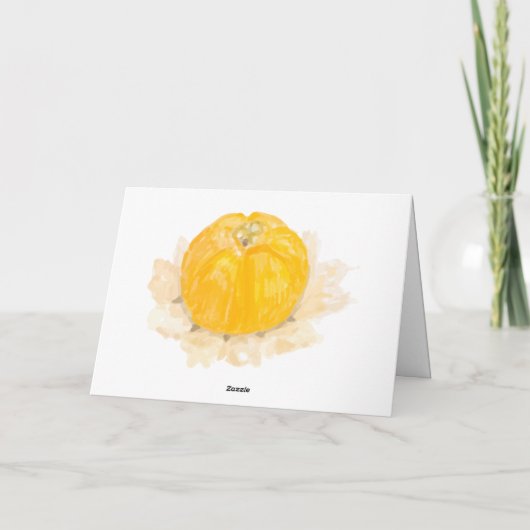 Eleganter Gelber Erntedank Feiertagskarte (Rückseite)