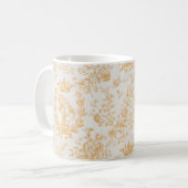 Eleganter Gelber Gold Reittier Name Kaffeetasse (Vorderseite Links)