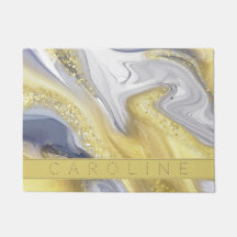 Eleganter, gelber, grauer Goldmarmorname