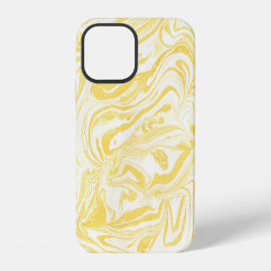 Eleganter Gelber Marmor: HandGezeichnet Textur iPhone 12 Hülle