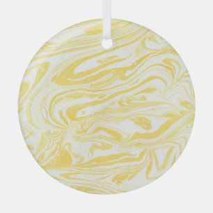 Eleganter Gelber Marmor: HandGezeichnet Textur Ornament Aus Glas