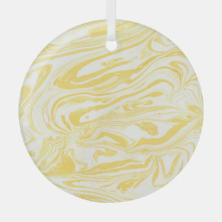 Eleganter Gelber Marmor: HandGezeichnet Textur Ornament Aus Glas