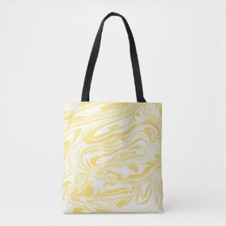 Eleganter Gelber Marmor: HandGezeichnet Textur Tasche