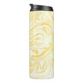 Eleganter Gelber Marmor: HandGezeichnet Textur Thermosbecher (Nach rechts gedreht)