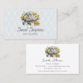 Eleganter Gelber Silberkorb Visitenkarte (Vorne/Hinten)