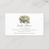 Eleganter Gelber Silberkorb Visitenkarte (Rückseite)