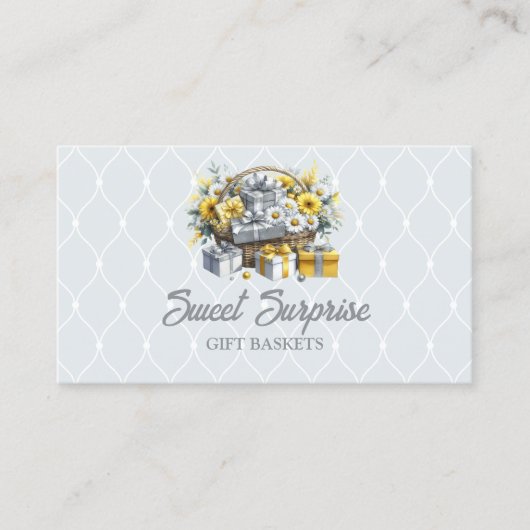 Eleganter Gelber Silberkorb Visitenkarte (Vorderseite)