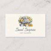 Eleganter Gelber Silberkorb Visitenkarte (Vorderseite)