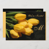 Eleganter Gelber Tulip Jedem Anlass Einladung (Vorne/Hinten)