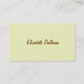 Eleganter Gelbgolden Visitenkarte (Rückseite)