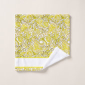 Eleganter Gelbpaisley Badhandtuch Set (Waschlappen)