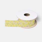 Eleganter Gelbpaisley Satinband (Spule)