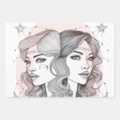 Eleganter Gemini-Stil Geschenkpapier Set (Vorderseite 3)