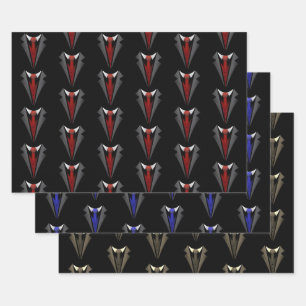 Eleganter Gentleman Geschenkpapier Set