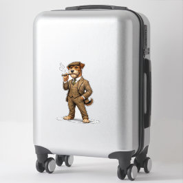 Eleganter Gentleman-Hund Aufkleber