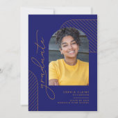 Eleganter geometrischer Abschluss Ankündigung (Vorderseite)