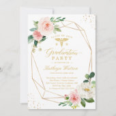 Eleganter, geometrischer Abschluss der Blumen Einladung (Vorderseite)
