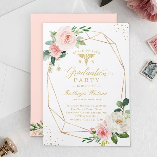 Eleganter, geometrischer Abschluss der Blumen Einladung