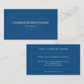 Eleganter geometrischer Formen klassischer blauer Visitenkarte (Vorne/Hinten)