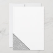 Eleganter geometrischer Glitzer Einladung (Rückseite)