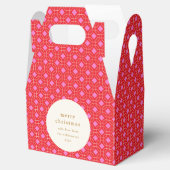 Eleganter geometrischer Individuelle Name in Rot u Geschenkschachtel (Geöffnet)