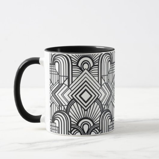 Eleganter geometrischer Kaffeebecher Tasse (Links)