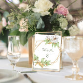 Eleganter geometrischer Magnolia-Blumentisch Mitteilungskarte