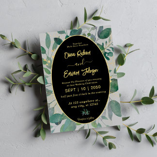 Eleganter geometrischer Rahmen für Grünpflanzen, G Einladung