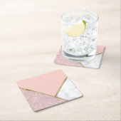 Eleganter geometrischer rechteckiger pappuntersetzer (Vor Ort)