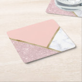 Eleganter geometrischer rechteckiger pappuntersetzer (angewinkelt)