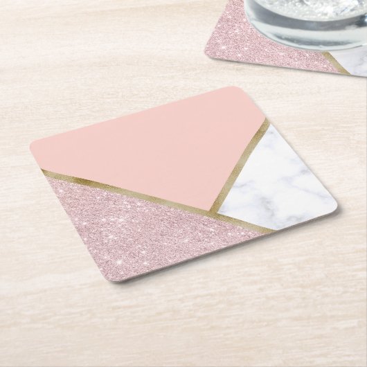 Eleganter geometrischer rechteckiger pappuntersetzer (angewinkelt)