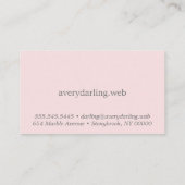 Eleganter geometrischer Rosa- und Graumarmor Beruf Visitenkarte (Rückseite)