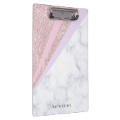 Eleganter geometrischer Rose, vergoldeter Glitzer, Klemmbrett (Rechts)