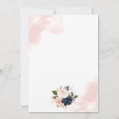 Eleganter geometrischer Rost und Hochzeit der Mari Einladung (Rückseite)