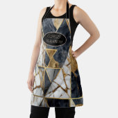 Eleganter, geometrischer Schwarz-Gold-Marmor Schürze (InSitu)