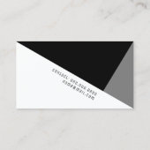 eleganter, geometrischer und moderner Stil Visitenkarte (Rückseite)