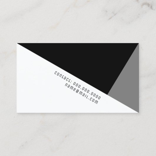 eleganter, geometrischer und moderner Stil Visitenkarte (Rückseite)