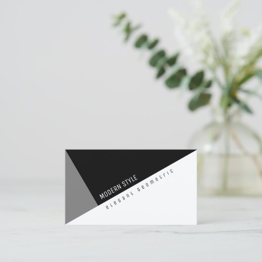 eleganter, geometrischer und moderner Stil Visitenkarte (Stehend Vorderseite)