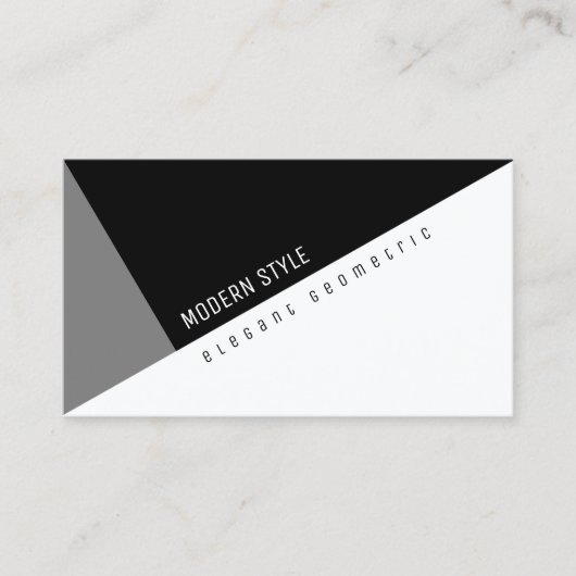 eleganter, geometrischer und moderner Stil Visitenkarte (Vorderseite)