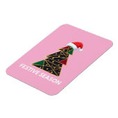 Eleganter geometrischer Weihnachtsbaum | festlich Magnet (Linke Seite)