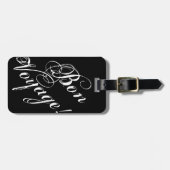 Eleganter Gepäckanhänger mit Text | guter Reise! (Vorderseite horizontal)