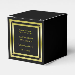 Eleganter Gerahmter Abschluss aus Black & Gold Geschenkschachtel