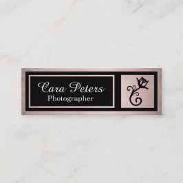 Eleganter gerahmter Blume Minimalistic Fotograf Mini Visitenkarte