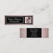 Eleganter gerahmter Blume Minimalistic Fotograf Mini Visitenkarte (Vorne/Hinten)