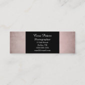 Eleganter gerahmter Blume Minimalistic Fotograf Mini Visitenkarte (Rückseite)