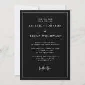 Eleganter Gerahmter QR-Code Einladung zur Hochzeit (Vorderseite)