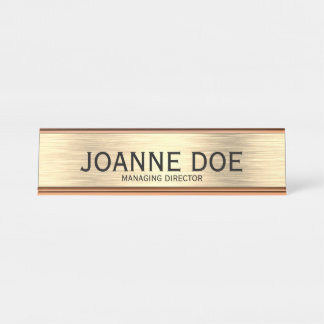 Eleganter Geschäftsführender Direktor - Name Plate Schreibtischnamensplakette