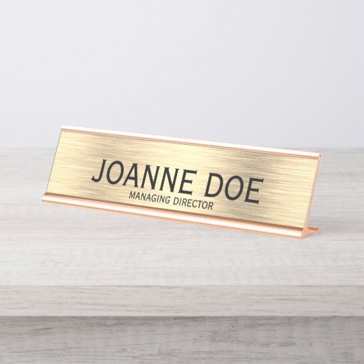 Eleganter Geschäftsführender Direktor - Name Plate Schreibtischnamensplakette (Vorderseite )