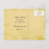 eleganter Geschäftsurlaub Gruß PostCards Feiertagspostkarte (Rückseite)