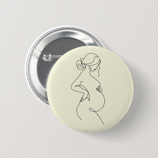 Eleganter Geschenk-Spin für werdende Mütter zur Ba Button (Vorne & Hinten)